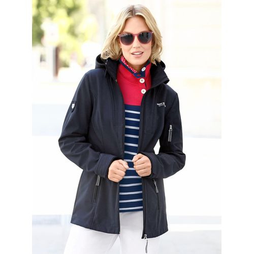 Softshelljacke CASUAL LOOKS, Damen, Gr. 21, blau (marine), 94% Polyester, 6% Elasthan, unifarben, Jacken