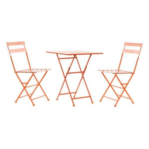 Tisch-Set mit 2 Stühlen DKD Home Decor MB-177412 Koralle 60 x 60 x 75 cm (3 pcs)