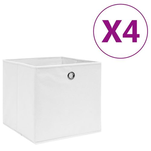 Aufbewahrungsboxen 4 Stk. Vliesstoff 28X28X28 Cm | Anzahl im Paket: 4 | Farbe: Weiß