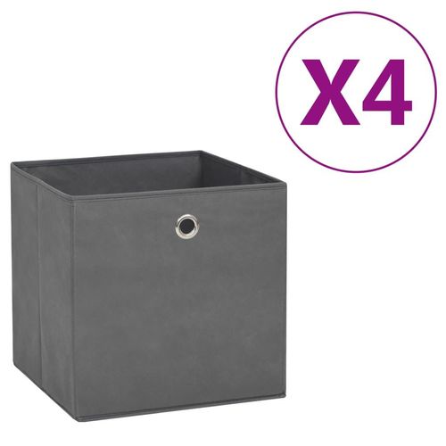 Aufbewahrungsboxen 4 Stk. Vliesstoff 28X28X28 Cm | Anzahl im Paket: 4 | Farbe: Grau