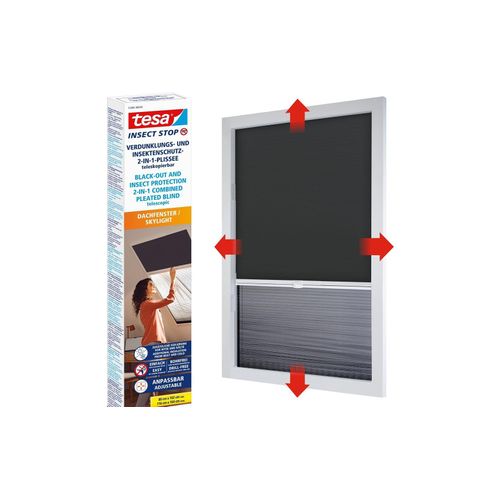 tesa Fliegengitter-Gewebe »2-in-1-Plissee Dachfenster«