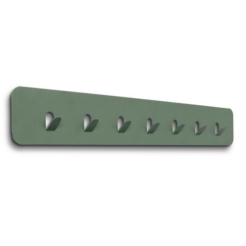 Xora Hakenleiste , Grün , Metall , 70x10x3 cm , Aufhängemöglichkeit , Garderobe, Garderobenleisten & Garderobenhaken, Garderobenleisten