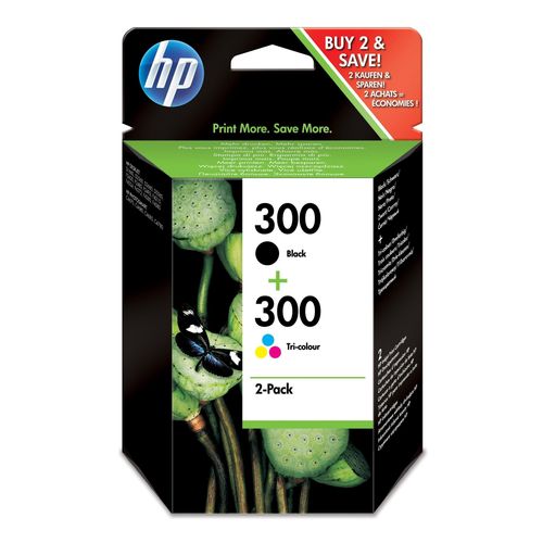 Original HP OfficeJet J 4680 C (CN637EE / 300) Druckerpatrone Schwarz,Color (Cyan,Magenta,Gelb)