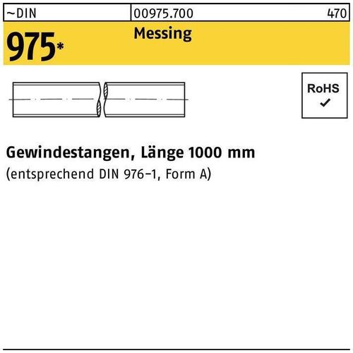 Gewindestange DIN 975 M24x 1000mm Messing 1 Stück