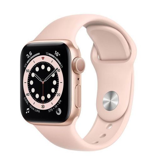 Apple Watch Series 6 (2020) GPS + Cellular 40 mm - Rostfreier Stahl Gold - Sportarmband Rosé