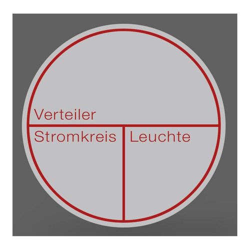 RZB 99350.3 Bezeichnungsschild ws-rt f.Stromkreis (VE10), 99350.3)