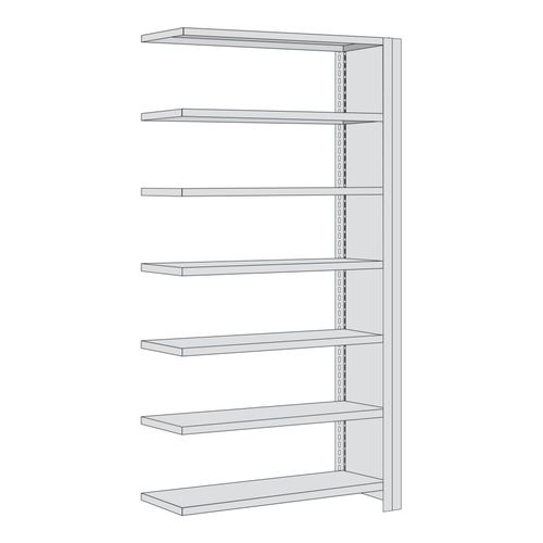 Regalwerk BERT Büroregal Anbaufeld HxBxT 2325x1285x600mm Vollblech Seitenwand (B3-55613-60)