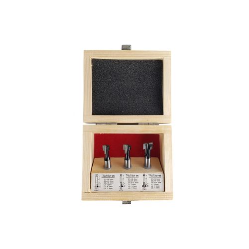 STIER T-Nutfräser-Set 3-teilig M5 M6 und M8 Schrauben 8 mm für Oberfräsen (905134)