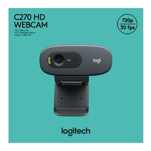 Logitech Webcam USB 3MP HD, sw, Retail C270 (52-990-053)