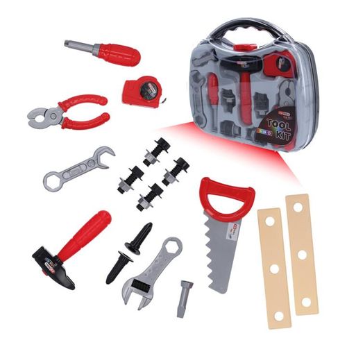 KS Tools Kinder Werkzeug-Satz mit Werkzeugkoffer, 21-tlg (100203)