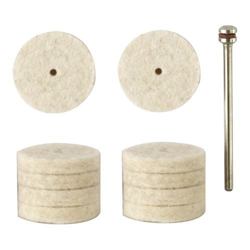 Proxxon Filzscheiben, 22 mm, 10 Stück + 1 Träger (28798)