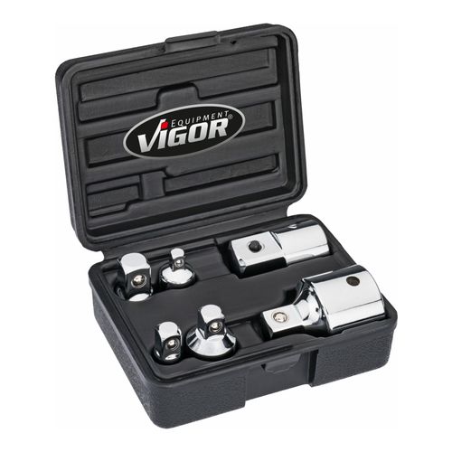 VIGOR Adapter Satz V1293 Vierkant hohl 6,3 mm (1/4 Zoll) Vierkant hohl 10 mm (3/8 Zoll) Vierkant hohl 12,5 mm (1/2 Zoll) Vierkant hohl 20 mm (3/4 Zoll)