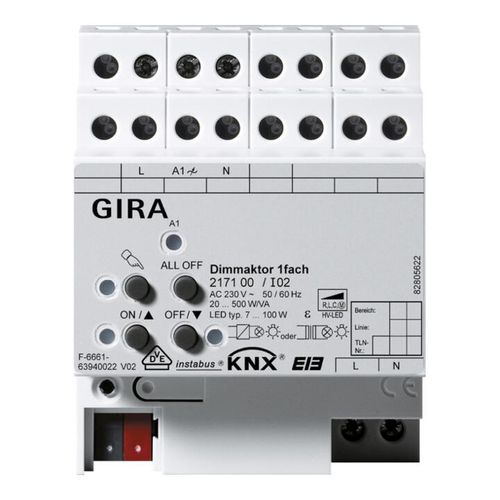 Gira Universal-Dimmaktor 1f. 500W KNX/EIB REG 217100)