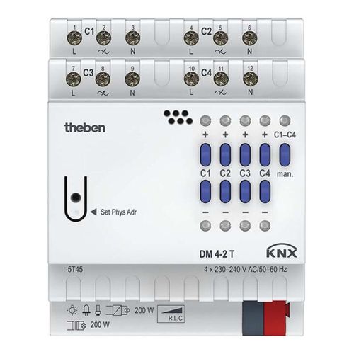 Theben Dimmaktor 4-fach DM 4-2 T KNX (4940280)