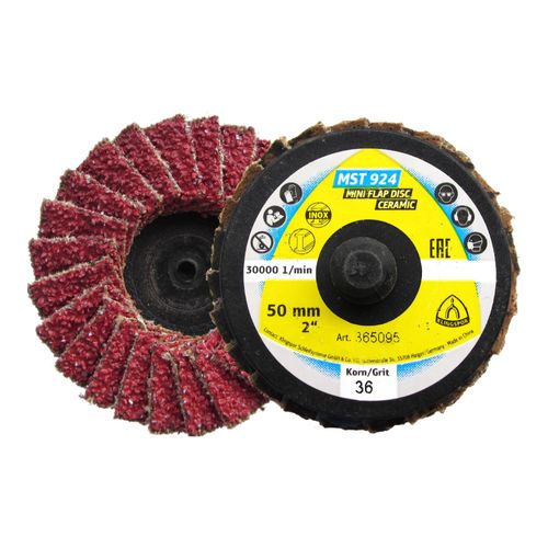 Klingspor MST 924 Schleifmopteller, Korn 40 50 mm gewölbt Quick Roll Connect (365144)