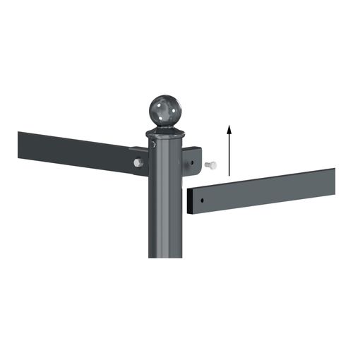 Schake Flachstahl 45X15mm für Barriere, System Länge:2000mm, beschichtet, RAL 6005 (40678B)