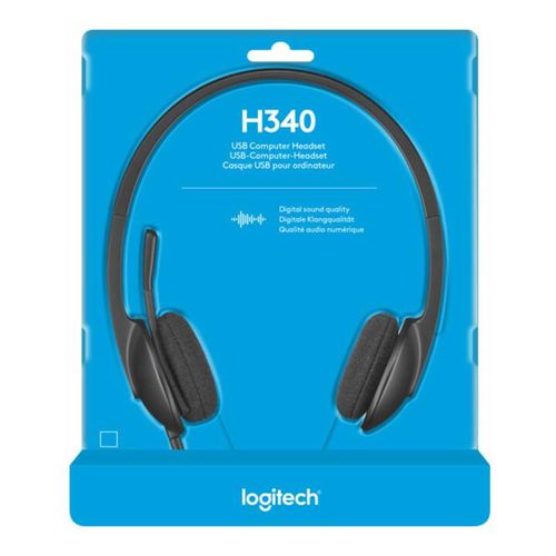 Logitech Headset Stereo sw, Retail H340 USB (52-990-032)