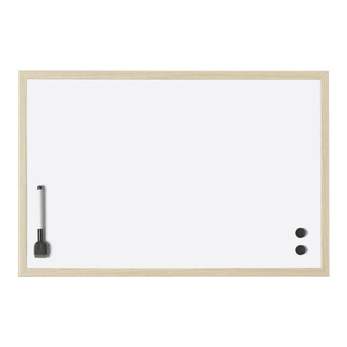 Magnetoplan Whiteboard mit Holz-Rahmen, 1000 x 600 mm (121928)