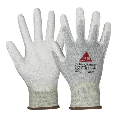 Hase Turin Carbon (Esd) Montagehandschuh aus Nylon-/Carbonfeinstrick Größe 11 (508230-11)