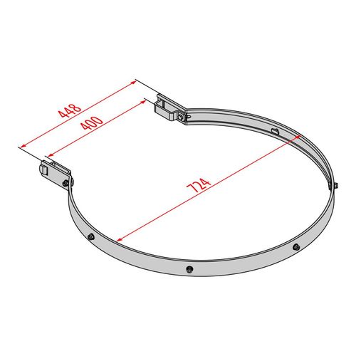 Hymer Rückenschutzring | für Leitern geeignet | verhindert Beschädigungen an der Wand, 51600 (0051600)