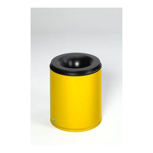 VAR Papierkorb feuersicher Löschkopf gelb 80 l (3177)