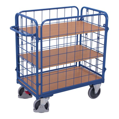 VARIOfit Etagenwagen niedrig 1.200 x 800 mm 3 Böden 4 Wände (sw-800.460)