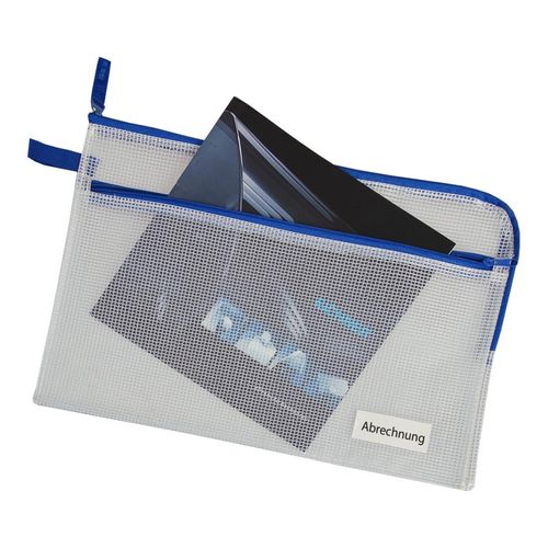 Eichner Sammelbeutel aus gewebeverst. Folie Blau A4 mit zusätzlicher Tasche (9218-01871)