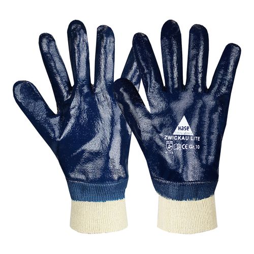 Hase Zwickau Lite Nitrilhandschuh aus Baumwolle Größe 9 (902200-9)