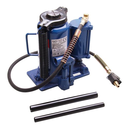 BGS technic Druckluft-Hydraulik-Wagenheber 20 t aus Stahl mit Druckluftanschluss und Ventil für Fahrzeuge, 2883)
