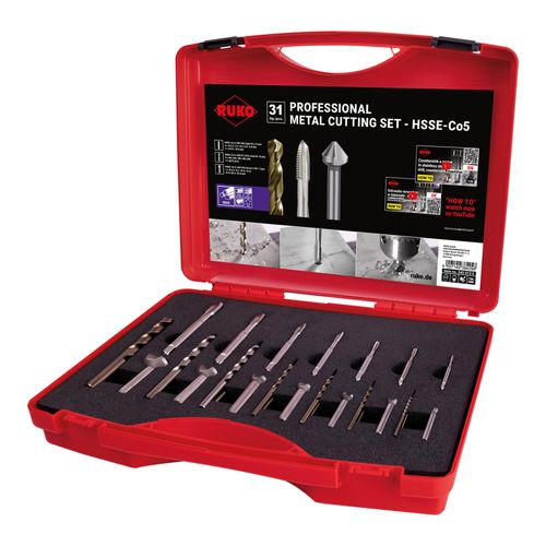 RUKO Profi-set für die Metallzerspanung HSSE-Co 5 (245013E)