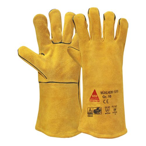 Hase Mühlheim I Super Schweißerhandschuh aus Rindspaltleder Größe 9 (301010-9)