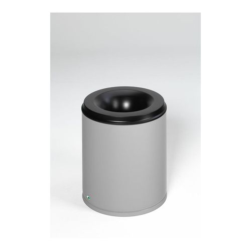VAR Papierkorb feuersicher Löschkopf silber 80 l (3178)