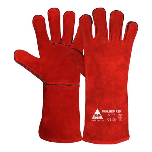 Hase MÜHLHEIM RED, Schweißerhandschuh aus Rindspaltleder, Größe 8 (301000-8)