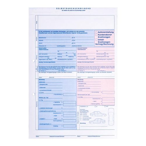 Eichner Formular Mietvertrag und Rechnung für Selbstfahrer (9036-00163)