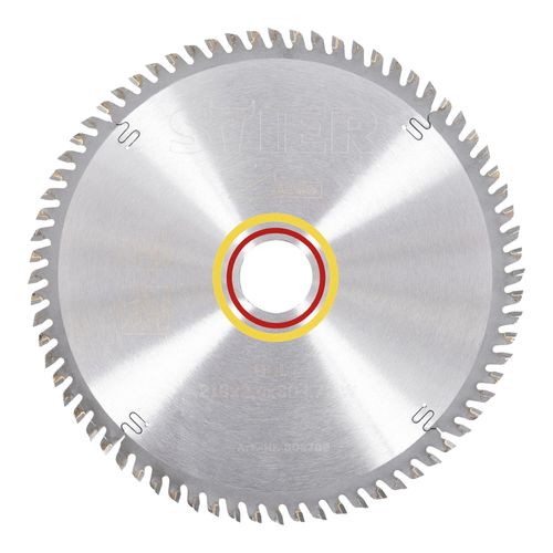 STIER Kreissägeblatt, Holz, 210 x 2,4 x 30 mm, 72 Zähne, Wechselzahn (902709)