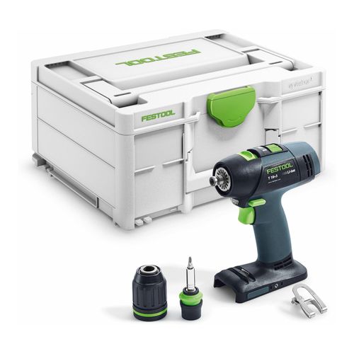 Festool T 18+3-Basic Akku-Bohrschrauber mit bürstenlosem EC-TEC Motor und hoher Drehmomentleistung für verschiedene Bohr- und Schraubanwendungen, 576448)