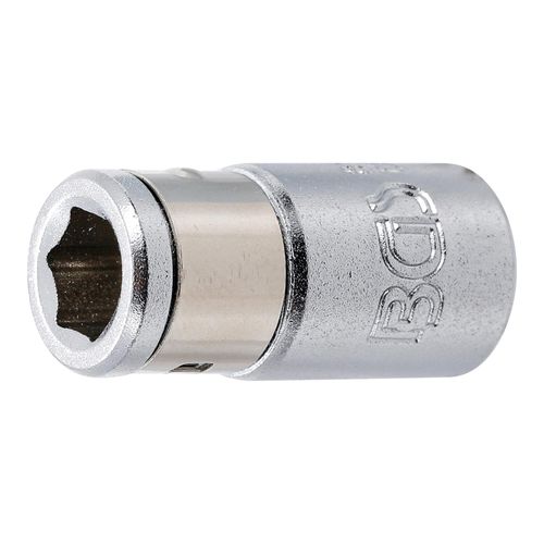BGS technic Bit-Adapter mit Haltekugel Innenvierkant 6,3 mm Innensechskant 6,3 mm aus Stahl mit Vierkantantrieb und Sechskantaufnahme für Bits, 8213)