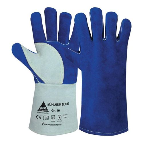 Hase Mühlheim Blue Schweißerhandschuh aus Rindspaltleder Größe 12 (301080-12)