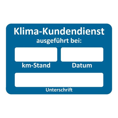 Eichner Kundendienstaufkleber, Text: Klima-Kundendienst (9220-00056)