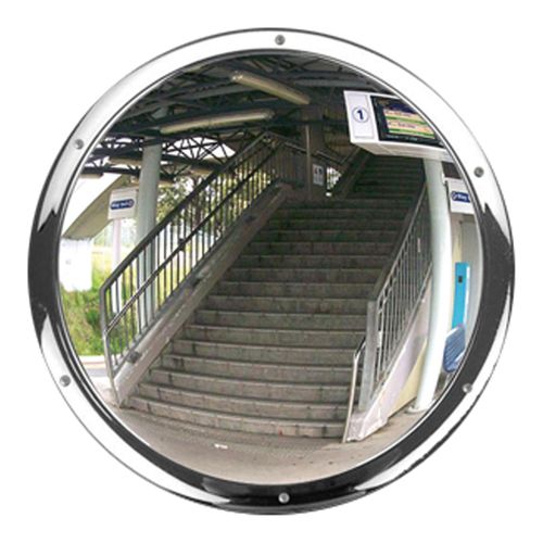 Moravia Anti-Vandalismus Spiegel aus Edelstahlspiegel rund 500 x 80 mm (252.21.125)