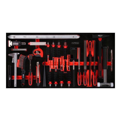 KS Tools Hammer- / Meißel- / und Messwerkzeug-Satz in Schaumstoffeinlage, 36-tlg (813.1036)