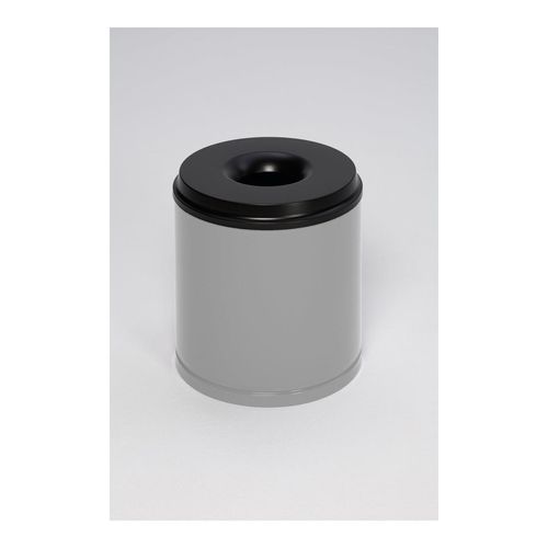 VAR Papierkorb feuersicher Löschkopf silber 30 l (3158)