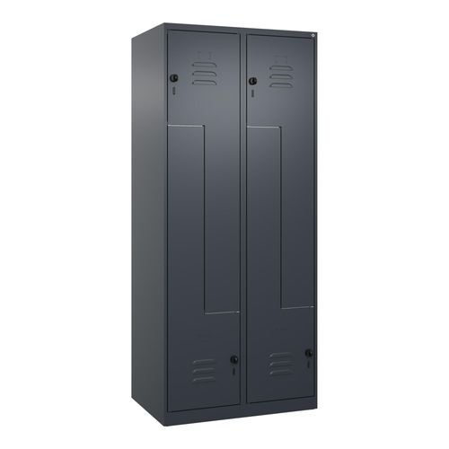 C+P Z-Spind Classic PLUS, 4 Fächer, 1850x800x500mm, 7016/7016 Verschluss Sicherheits-Drehriegel ; C + P Möbelsysteme (080003-224|S10021)