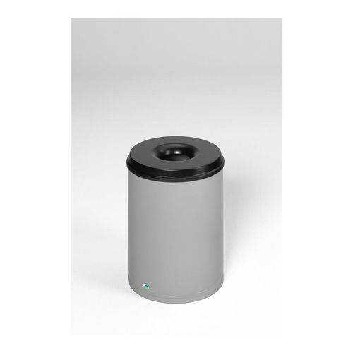 VAR Papierkorb feuersicher Löschkopf silber 50 l (3169)