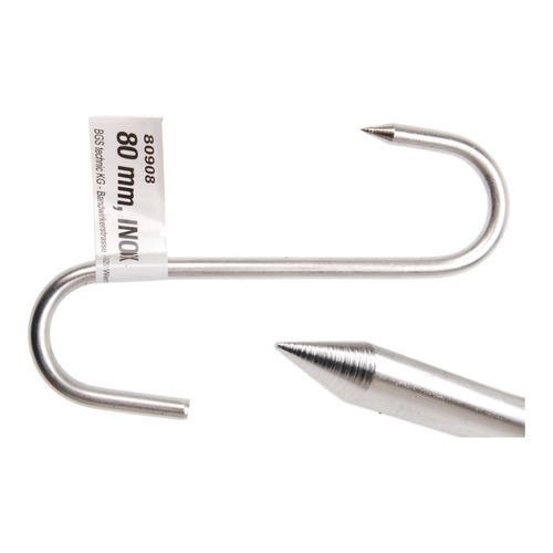 BGS Do it yourself Fleischerhaken INOX 80 mm (80908)