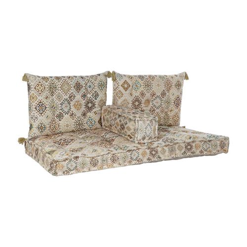 Zweisitzer-Sofa DKD Home Decor Gelb Braun Beige 145 x 76 x 13 cm
