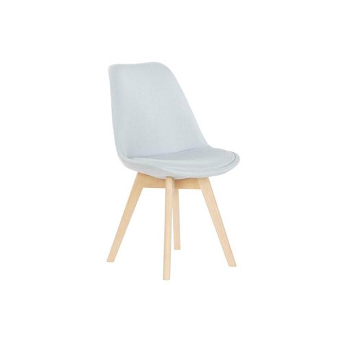 Stuhl DKD Home Decor Blau Beige Polyester Schaum Buchenholz 48 x 56 x 83 cm