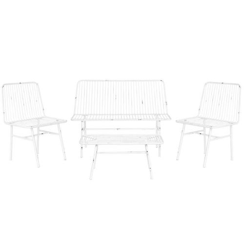 Gartenmöbel Home ESPRIT Weiß 115 x 53 x 83 cm (4 Stücke)