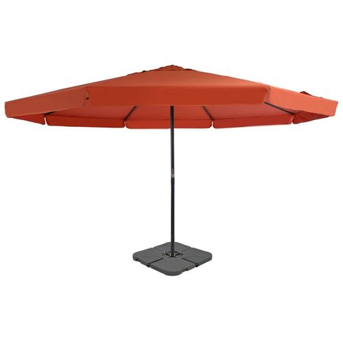 Sonnenschirm Mit Tragbarem Sonnenschirmständer | Farbe: Terrakotta