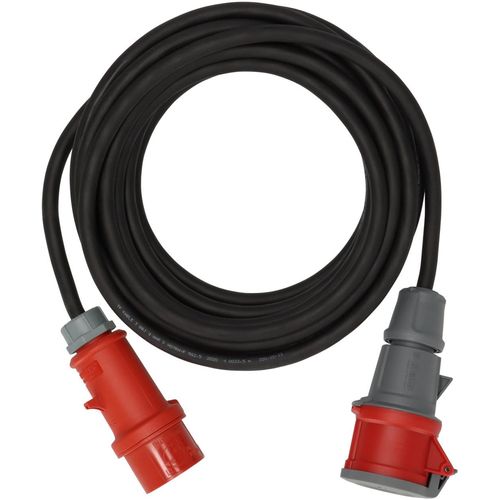 Verlängerungskabel BRENNENSTUHL, schwarz, B:29,5cm H:8,5cm T:29,5cm, Kabel, mit Phasenwender IP44